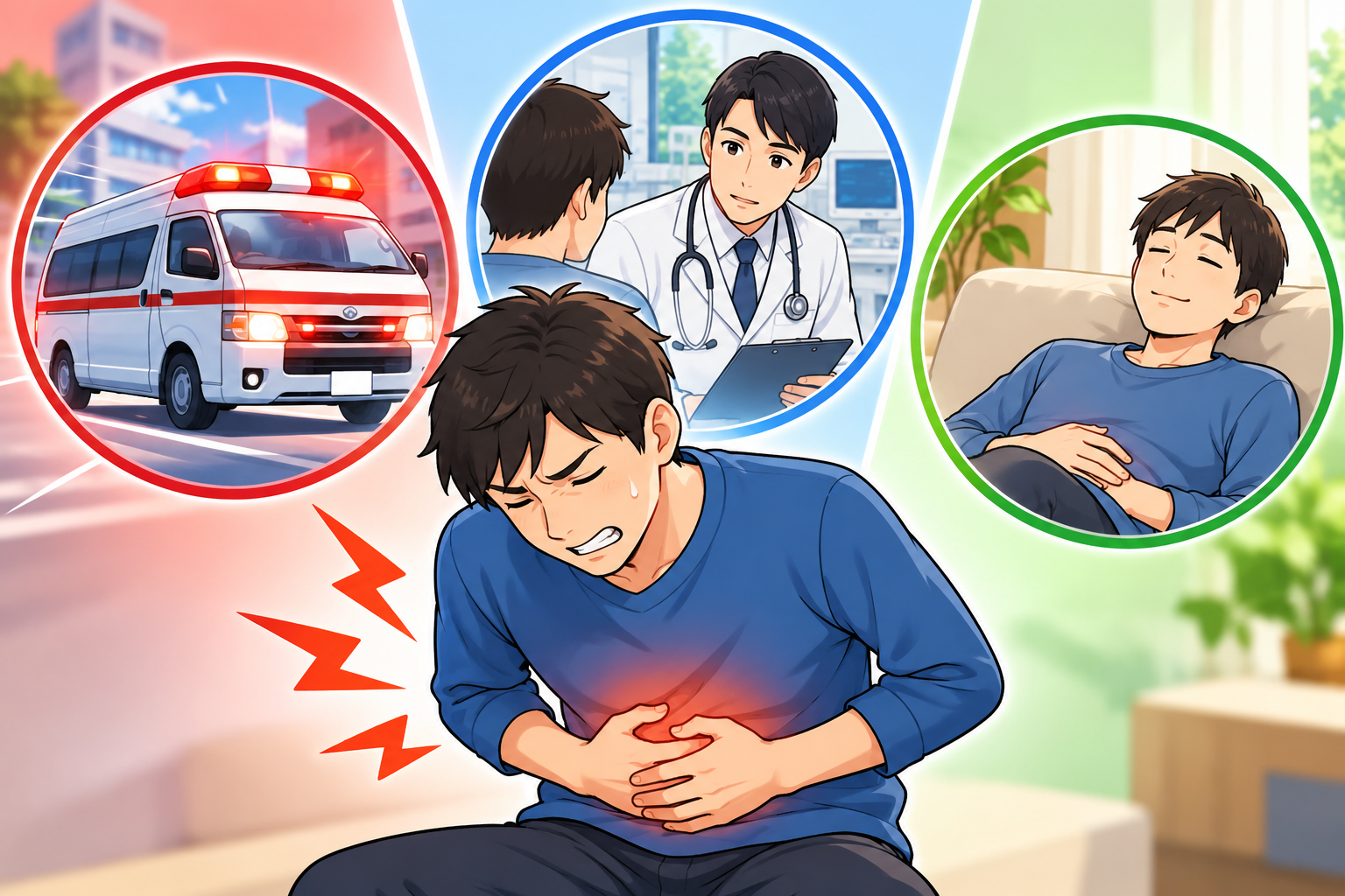 腹痛で救急車を呼ぶべき?119番する症状と自宅で様子を見られる目安